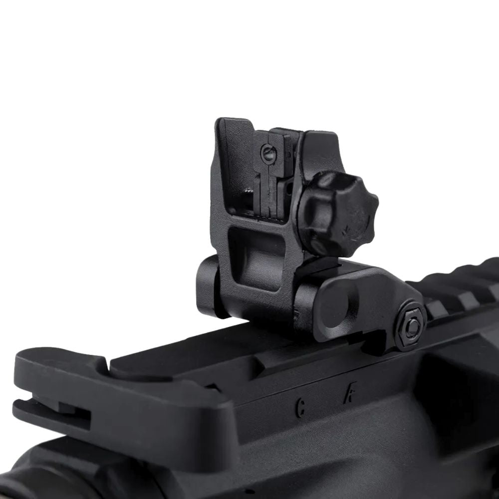 Dettaglio del fucile d'assalto VFC VR16 Fighter Carbine MK2 elettrico tan