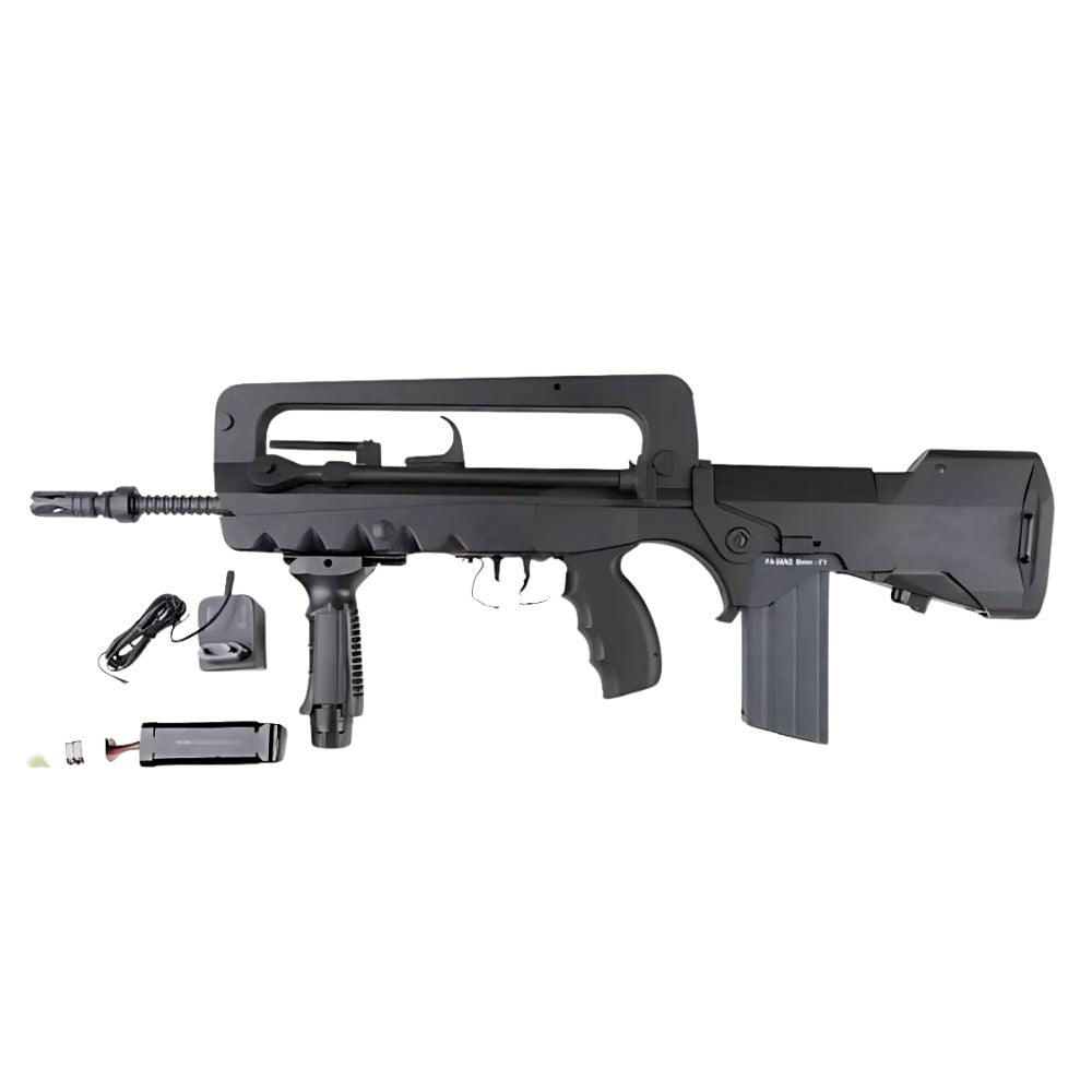 Fucile d'assalto FAMAS F1 elettrico con caricabetteria e batteria inclusi