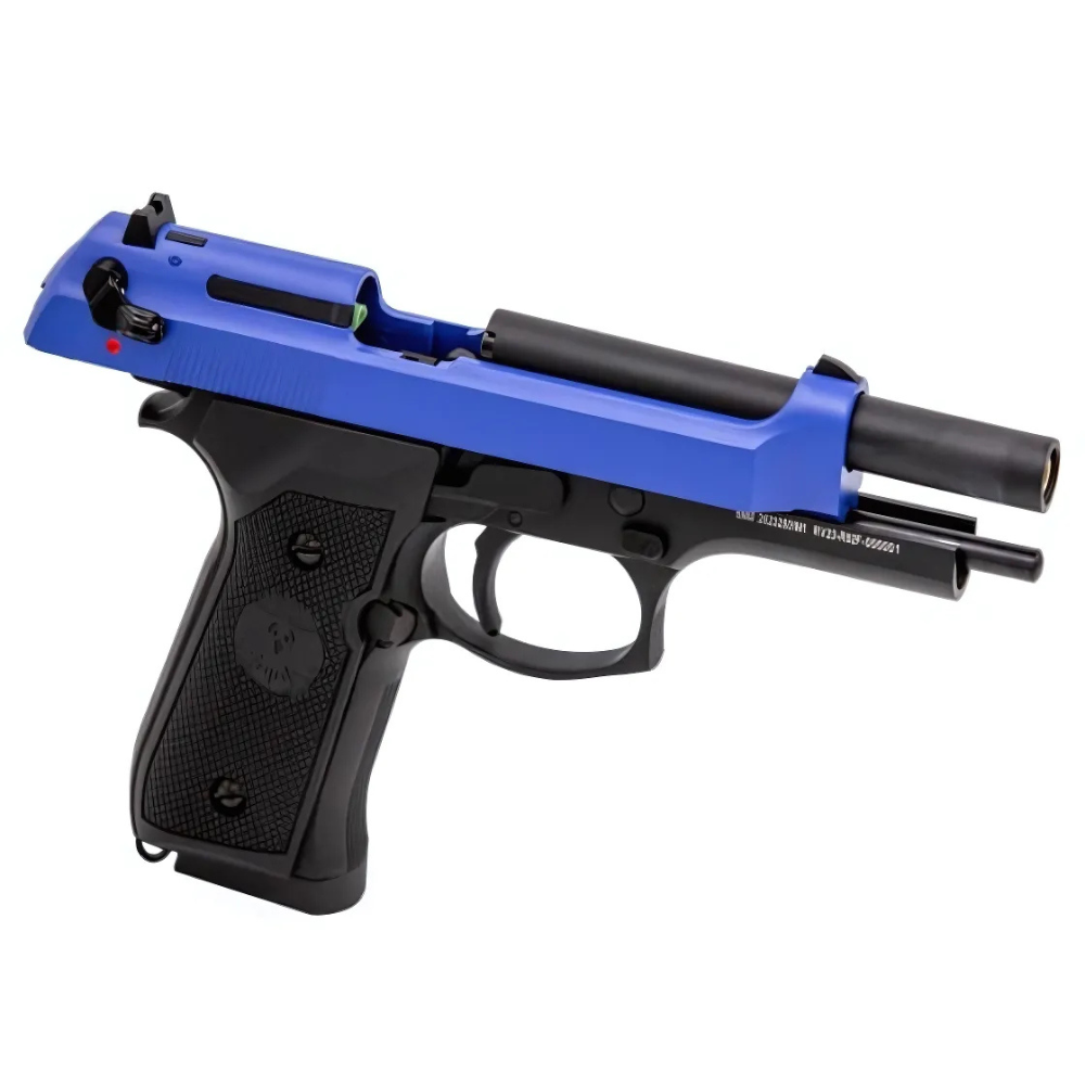 Pistola softair Raven R9-4 a gas GBB - Nero/Blu