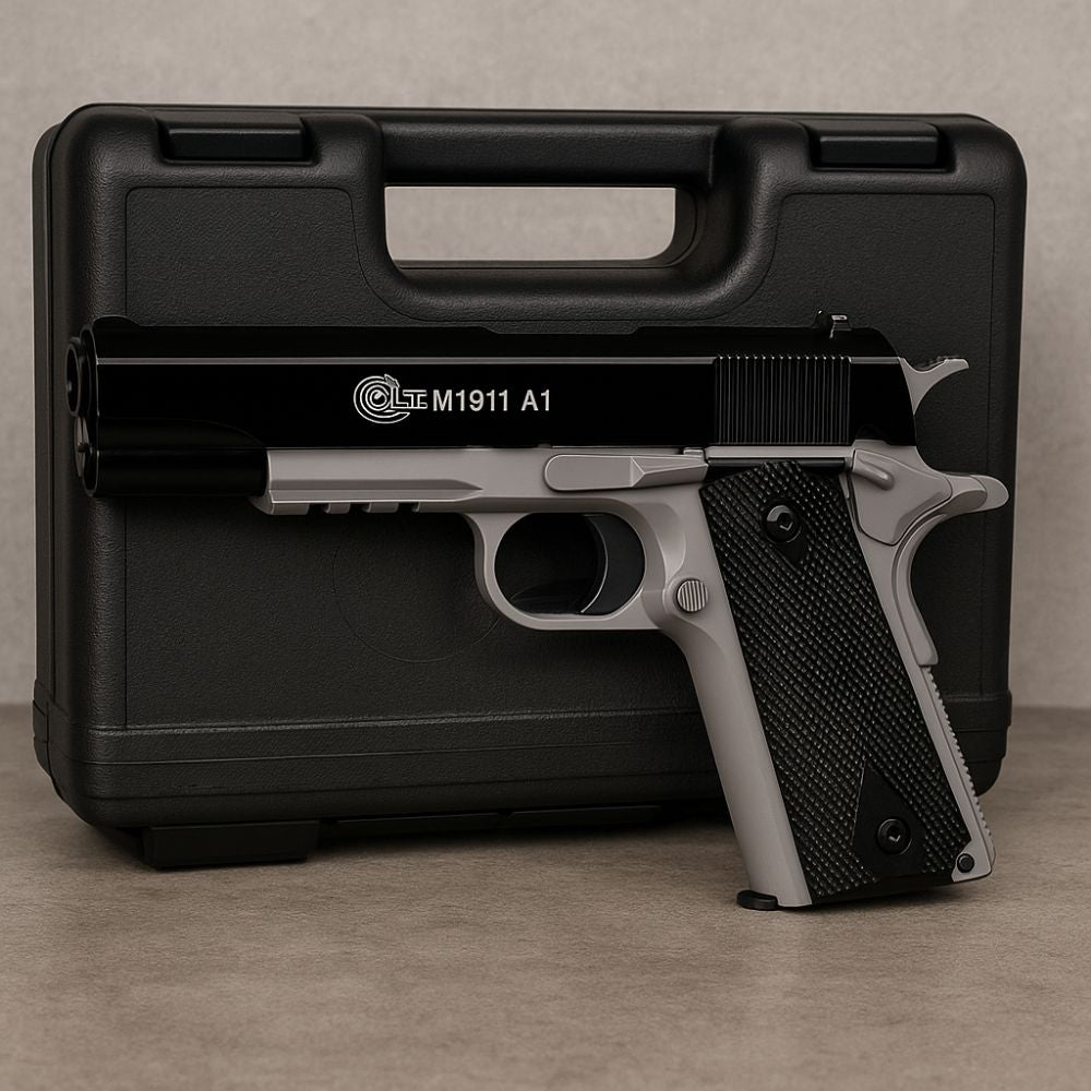 Pistola softair Colt 1911 A1 a molla - Nero/Argento