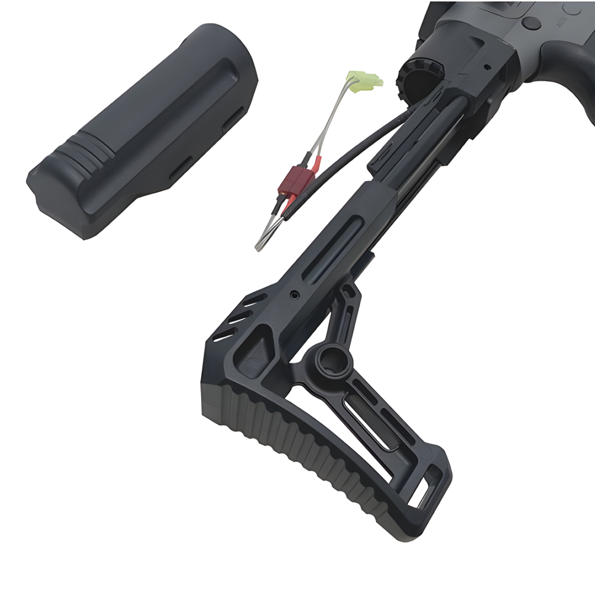 caricatore interno presente nel calcio del fucile d'assalto Lancer Tactical X-Battle LT-35 elettrico