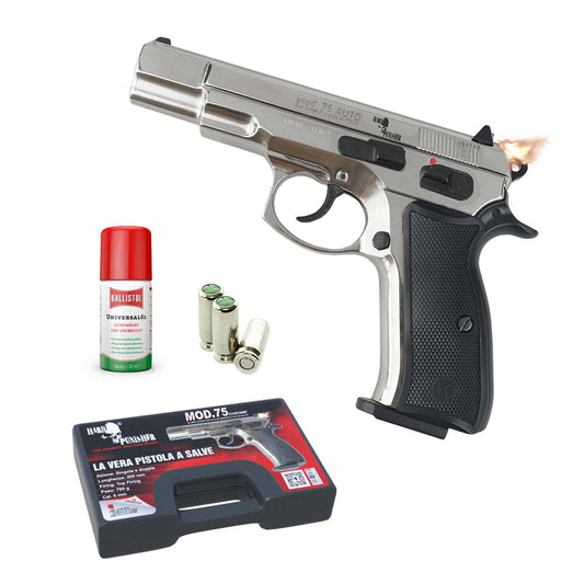 HARD PUNISHER - Mod. 75 Pistola a salve Cal 8mm - Chrome