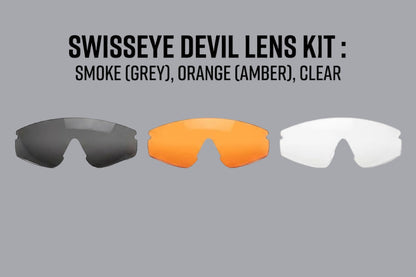 Occhiali Tattici Balistici Swisseye Devil | Set 3 Lenti Intercambiabili