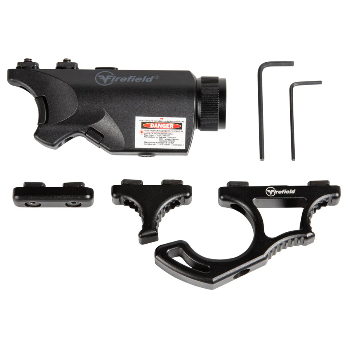 Accessori innclusi nella confezione della torcia tattica Firefield Rival XL Foregrip MLOK con laser 
