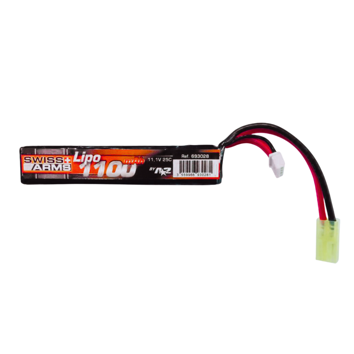 Batteria LiPo SWISS ARMS  11,1V 1100 mAh 25C