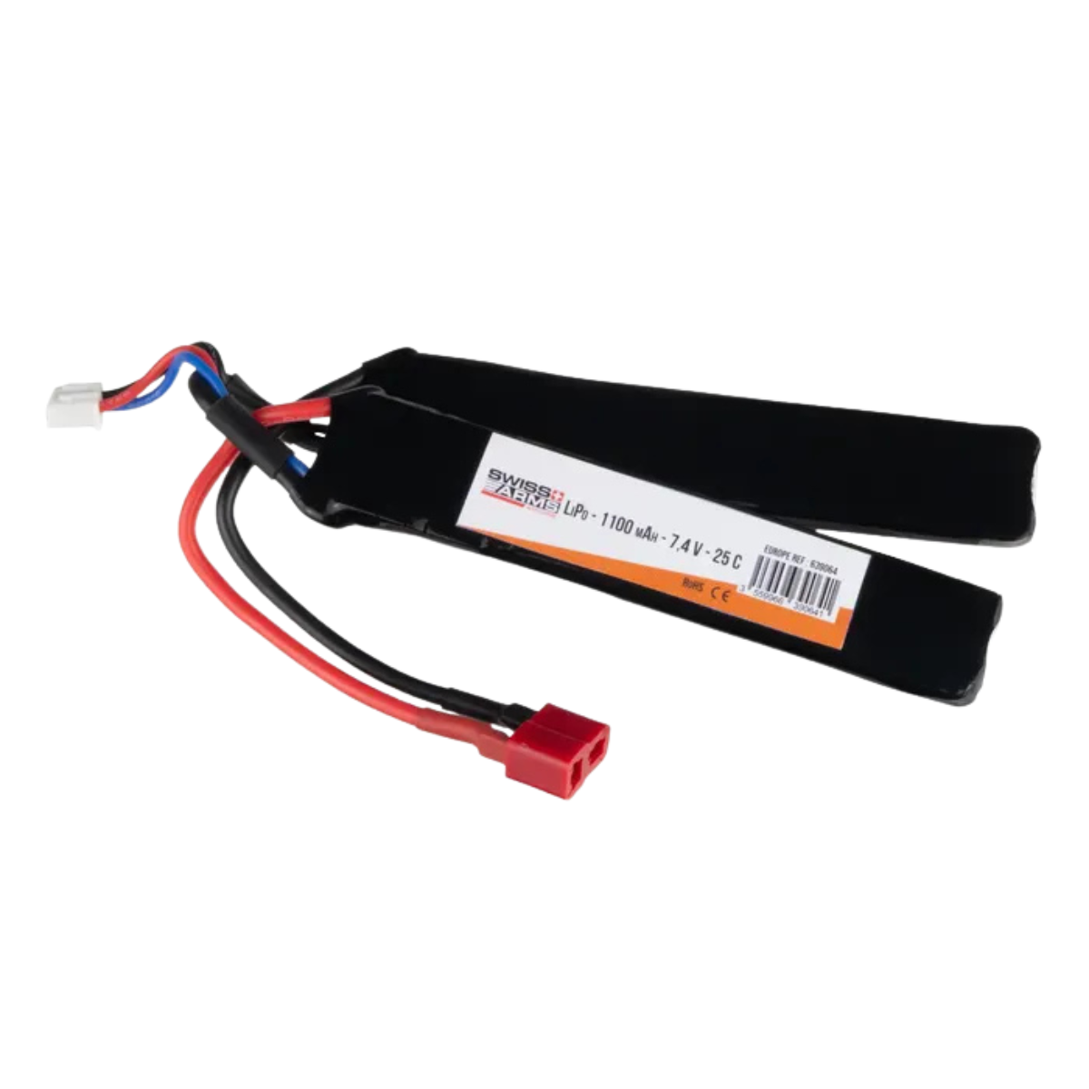 Batteria Lipo Swiss Arms doppia 7,4V 1100mAh 25C 