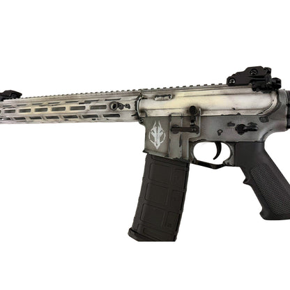 Dettaglio del fucile softair custom Delta Pioneer Nomad AEG Rifle 13"