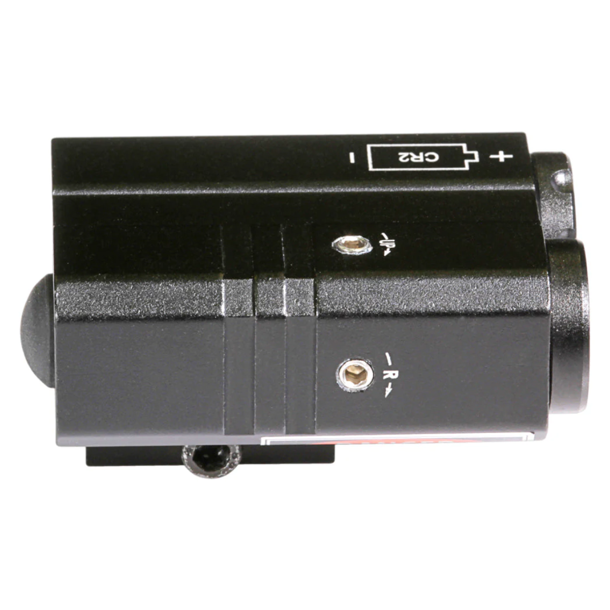 Fianco del mirino laser Firefield Charge AR montato su un fucile softair