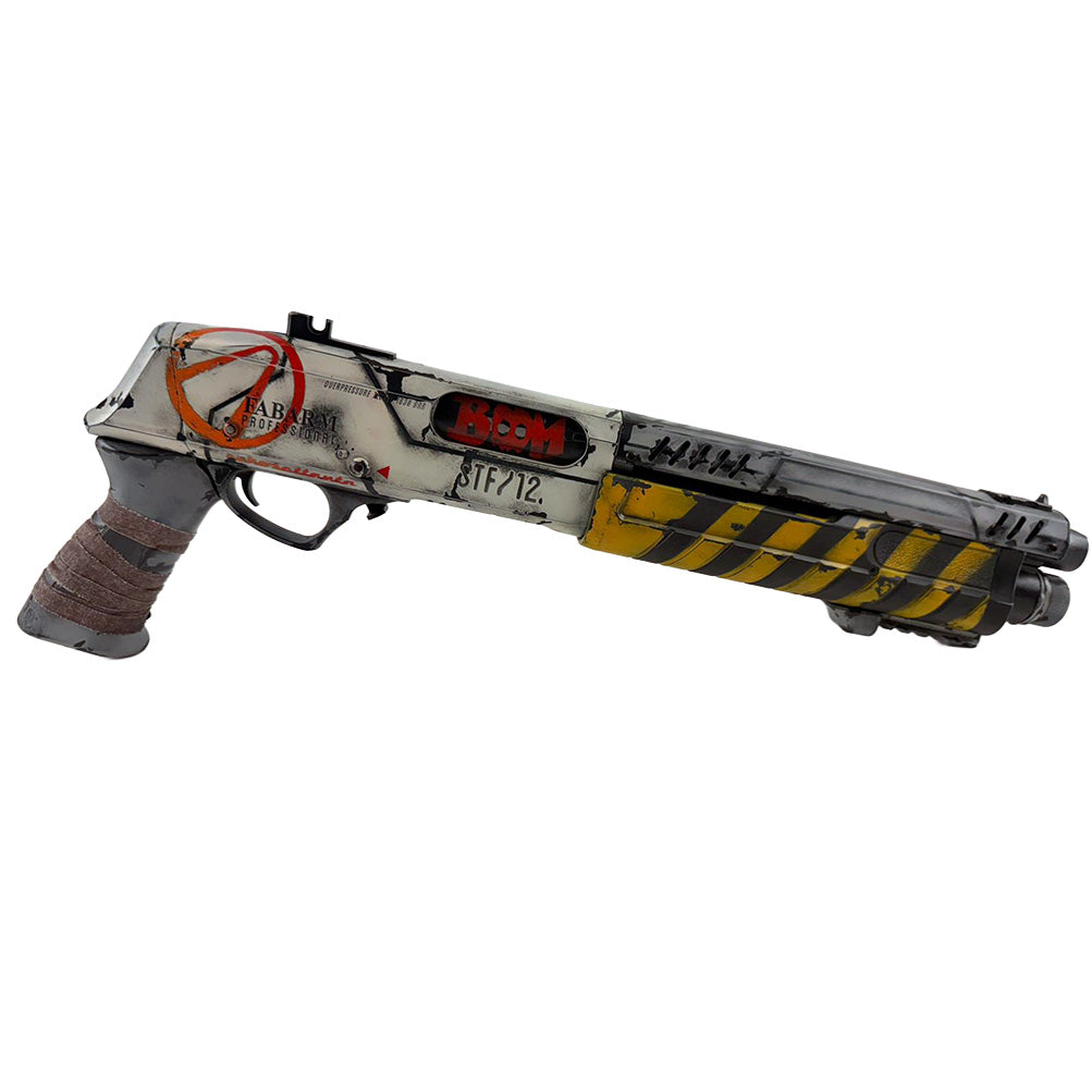 Fucile softair a pompa corto custom Fabarm STF12 a gas - obliquo