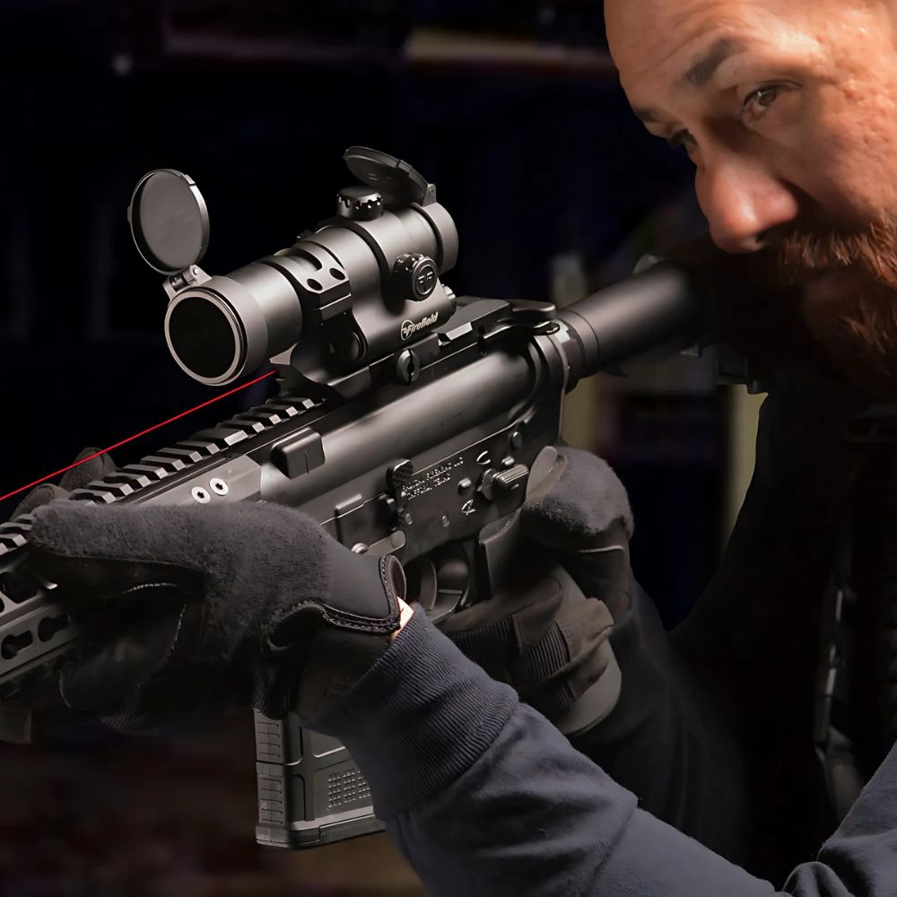 Mirino laser rosso ad acquisizione rapida