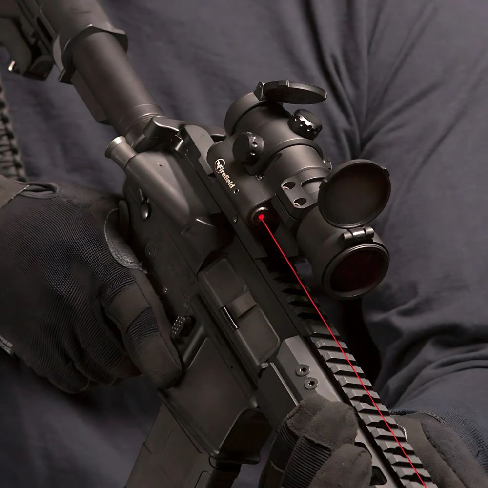 Mirino laser rosso ad acquisizione rapida integrato