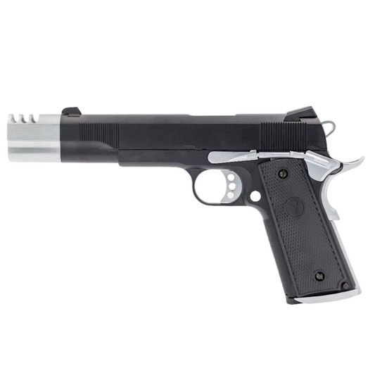 Pistola softair Vorsk VP-X a gas scarrellante - nero/argento