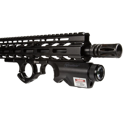 Torcia tattica Firefield Rival XL Foregrip MLOK con laser montata su un fucile softair